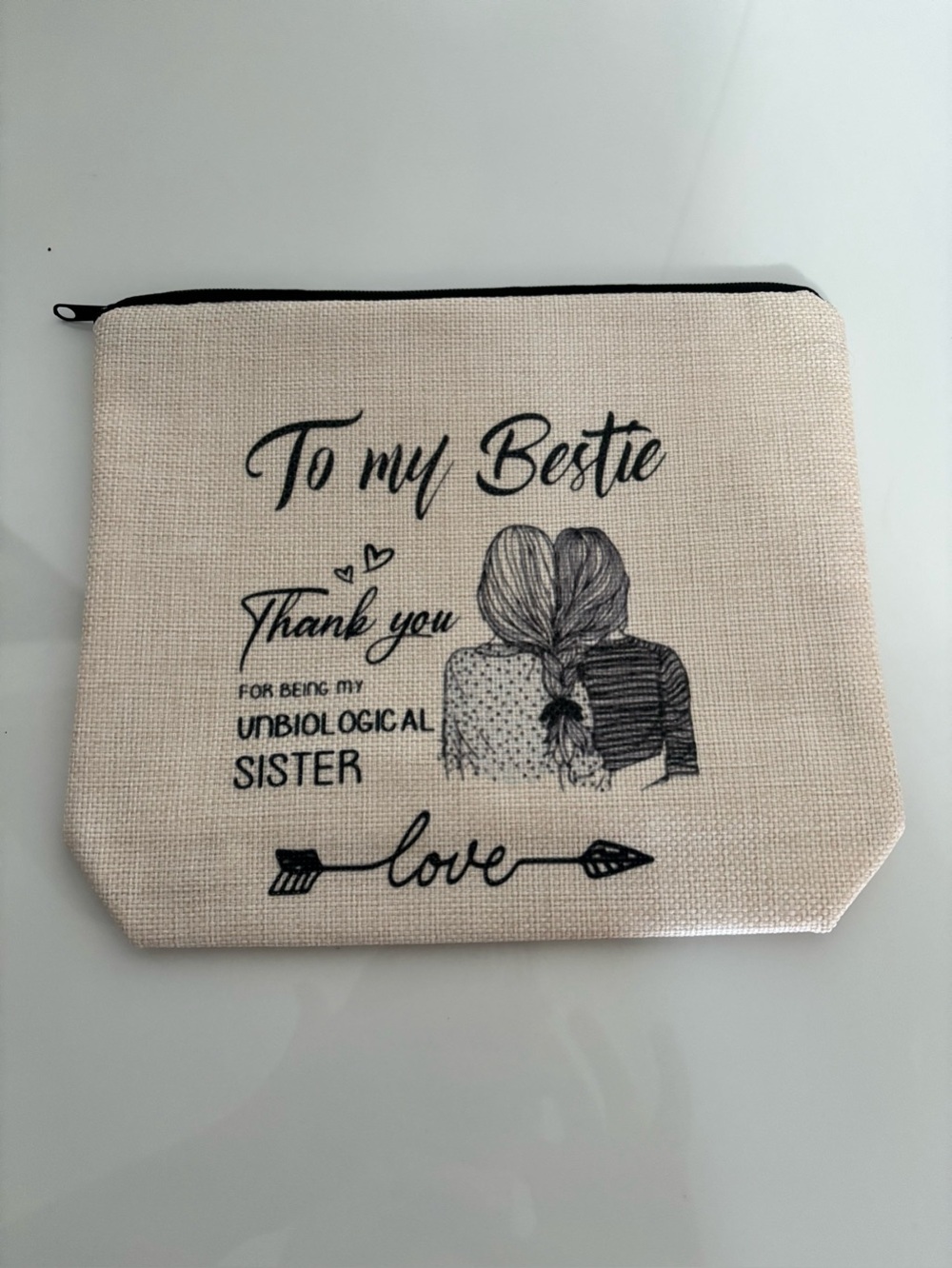 Cosmetic Bag, Pencil Pouch Unbiological Sister Gift